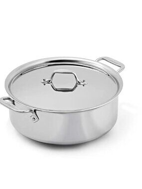 All-Clad D3 Tri-Ply Stainless-Steel 6 QUART Stock Pot with LID Pan NEW!